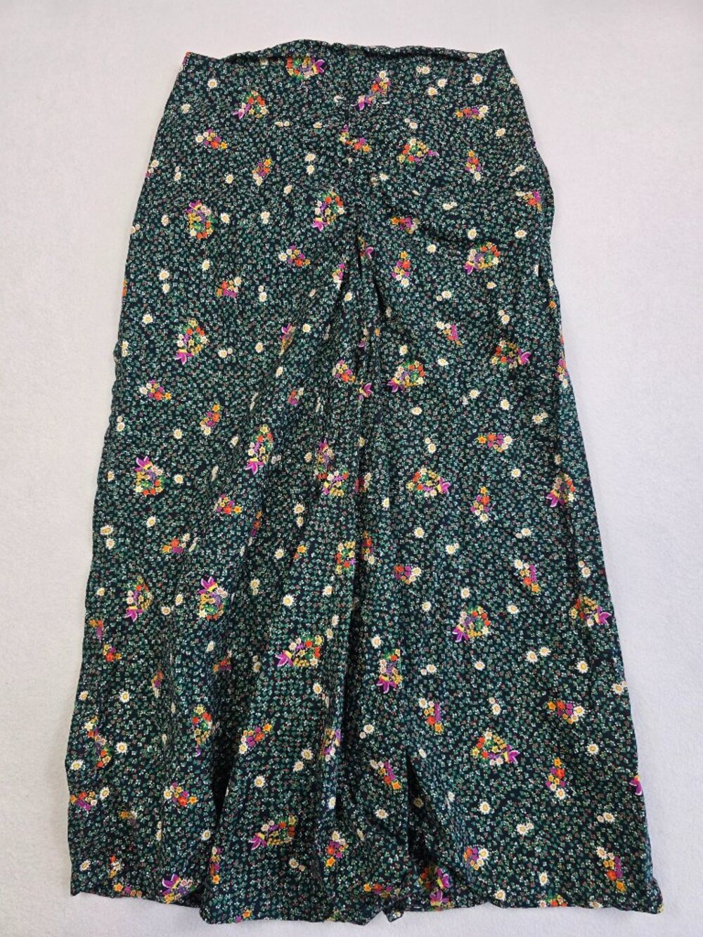Free People Floral Print Maxi Skirt 5/6 100% Cotton Small Boho Cottage Core - Picture 4 of 5